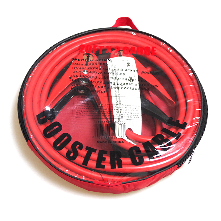 Heavy Duty 1 Gauge x 25 Ft Jumper Cables with Bag Battery booster